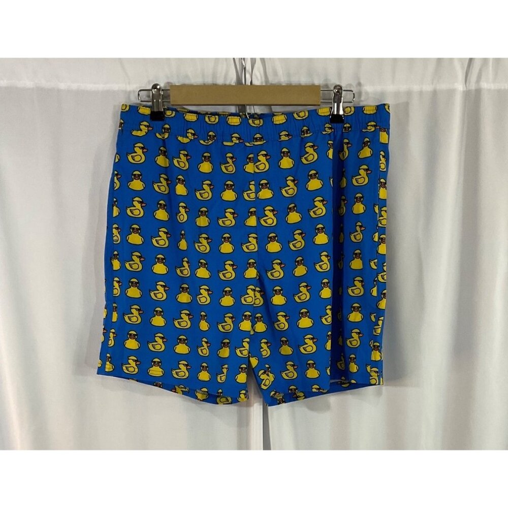 LRD Men's Duck Swim Trunks  Liner 7 Inch Inseam  Swim Shorts Large